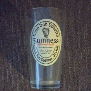 Guinness Vintage Label 15 Oz. Glass Classic Extra Stout Label Limited Edition